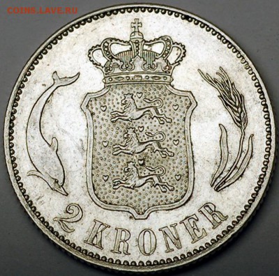 Дания_2 кроны 1916. Серебро; до 29.04_22.30мск - 11198