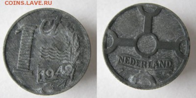 Нидерланды 1 цент 1942: до 05-05-16 в 22:00 - Нидерланды 1 цент 1942    084