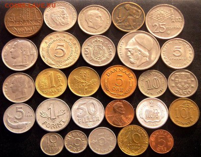 54 разные зарубежные монеты (см. описание). До 03.05_22.00мс - 3