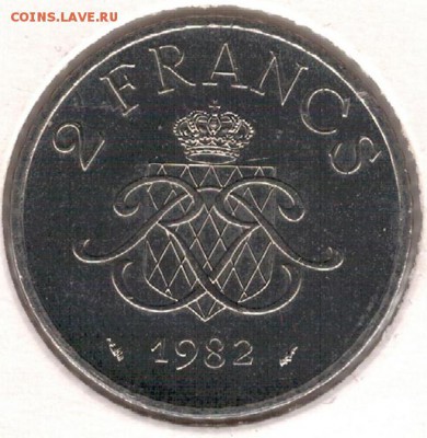 Монако 2 франка 1982 до 09.05.16 в 22.00мск (В314) - 4-мон1