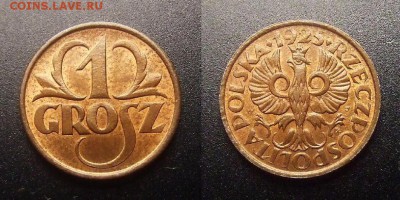 3 - Польша – 1 грош (1925) бронза (XF+)