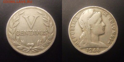 3 - Колумбия – 5 сентаво (1946) №1