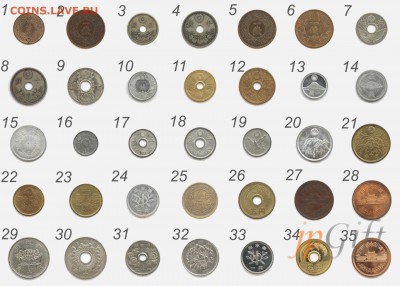 Япония 35 монет - реверс - ++01-35.Сборка Реверс 1680х1200!!!
