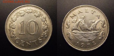3 - Мальта – 10 центов (1972) «Шхуна» №4