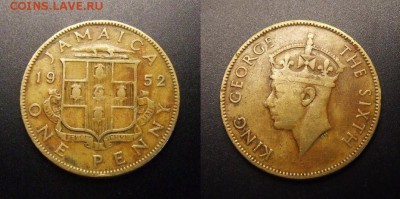 3 - Брит. Ямайка – 1 пенни (1950) «Георг VI» №1
