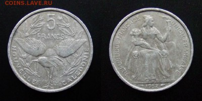 3 - Новая Каледония - 5 франков (1952) «Птица кагу»