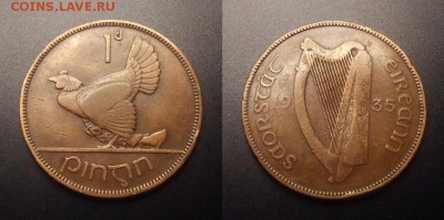 3 - Ирландия – 1 пенни (1935) «Курица»
