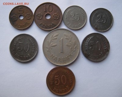 ФИНЛЯНДИЯ 8 монет.5,10,25,50 пенни,1 марка. 1921-1948. 31.05 - 007.JPG