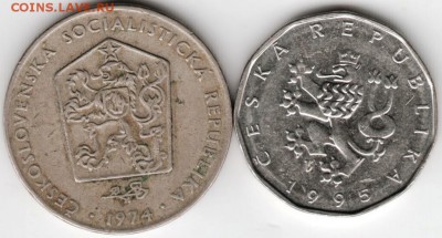 Чехословакия, Чехия. 2 кроны 1974, 1995 до 24.00 10.06.16 г - Scan-160530-0011