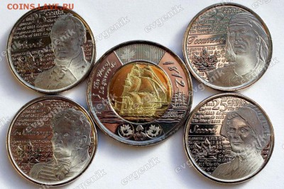 Польша-США-КАНАДА-19-20-РОССИЯ-Португалия-Казахстан - ca_set_heroes_of_1812_5coins