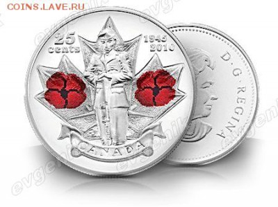 Польша-США-КАНАДА-19-20-РОССИЯ-Португалия-Казахстан - ca_25cents_2010_wwii