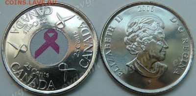 Польша-США-КАНАДА-19-20-РОССИЯ-Португалия-Казахстан - ca_25cents_2006_cancer