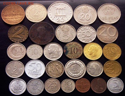 58 разных зарубежных монет (см. описание). До 14.06_22.46мс - 2