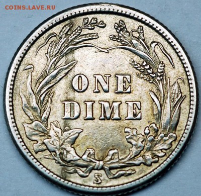 США_10 центов 1914(S) "Barber Dime". Серебро; 16.06_22.18мск - 35