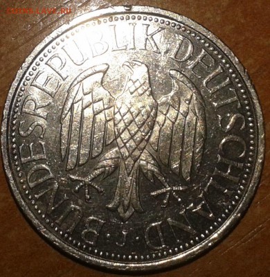 1 немецкая марка 1991 J (Гамбург) - 1м.91.Ж.2