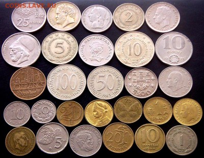 55 разных зарубежных монет (см. описание). До 18.06_22.10мс - 1