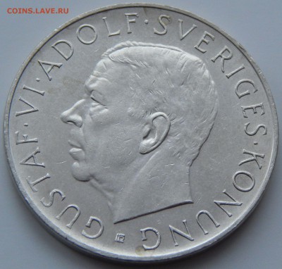 Швеция 5 крон 1952 70 лет Густаву VI, до 26.06.16 в 22:00 МС - 4110