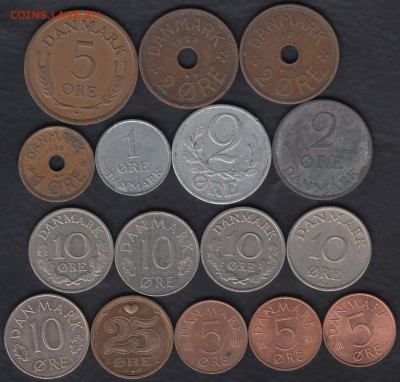 16 монет Дании до 21.06.2016 21-00 - Дания а