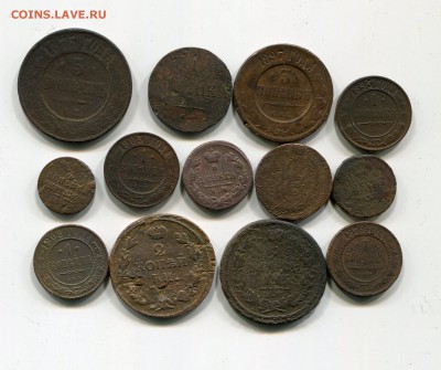 13 медных монет РИ разные цари  до 30 июня   блиц - img188