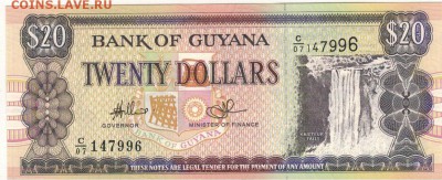 Гайана 20 долларов 2009 до 04.07 в 22.00мск (Б824) - 1-1гай1