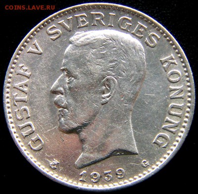 Отличная серебряная шведская крона 1939; до 04.07_22.14мск - 11221