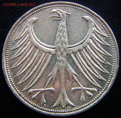 ФРГ_5 марок 1964(J). Серебро; до 05.07_22.28мск - 12455
