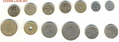 С 1 руб. Подборка Испания 13 монет до 7.07.2016 до 22:00 - 2