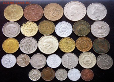 58 разных зарубежных монет (см. описание). До 03.08_22.00мс - 3