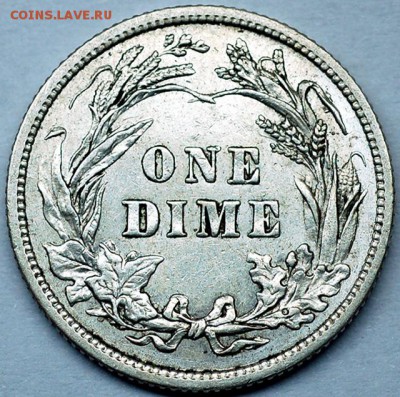 США_10 центов 1909 "Barber Dime". Серебро; до 04.08_22.16мск - 31