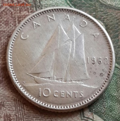 Канада. 10 центов 1962. Серебро. до 9.08.2016 в 22.00 - 20160805_165923-1