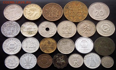 70 разных зарубежных монет (см. описание). До 07.08_22.12мс - 3
