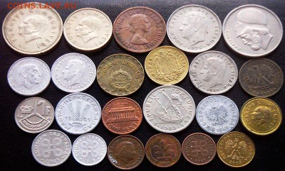 66 разных зарубежных монет (см. описание). До 08.08_22.22мс - 5