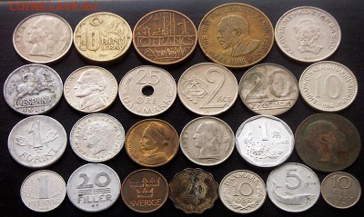 70 разных зарубежных монет (см. описание). До 15.08_22.04мс - 4