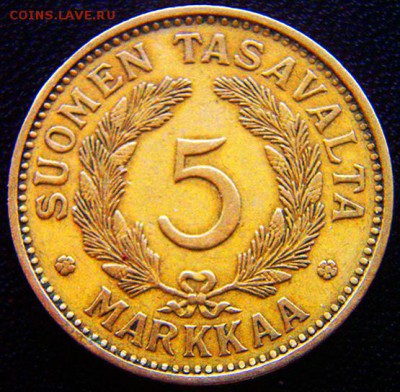 Финляндия_5 марок 1931; до 15.08_22.10мск - 12445