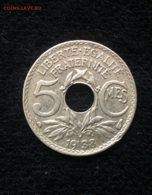 5 сантимов 1938 Франции,до 24.08. - 6YbNjtCxQJM