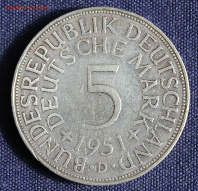 С 1 руб. ГЕРМАНИЯ 5 марк 1951г. "D"до 31.08 в 22-00 - IMG_2894.JPG