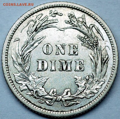 США_10 центов 1909 "Barber Dime". Серебро; до 30.08_22.22мск - 31