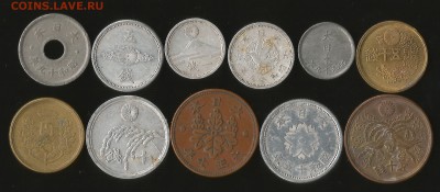Монеты Японии 11 шт 1920-50х годов №1 - 22:00 мск 8.09.16г - 11
