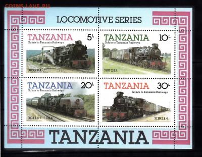 Танзания 1985 паровозы блок - 134