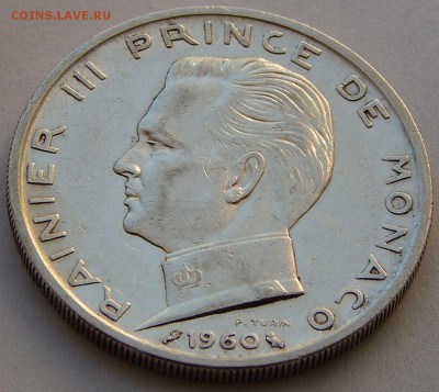 Монако 5 франков 1960 Ренье III, до 16.09.16 в 22:00 МСК - 4244.JPG