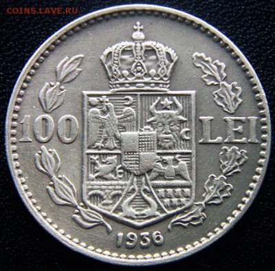Румыния_100 леев 1936. Нечастая монета; до 11.09_22.05мск - 10611