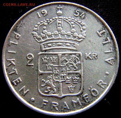 Швеция_2 кроны 1954. Серебро; до 11.09_22.32мск - 11231
