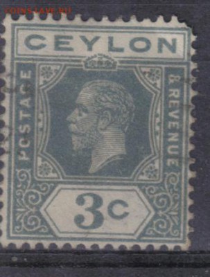 Британский Цейлон 1912-33гг 3с до 13.09 22.00мск - Британский Цейлон 1912-33гг 3с №1