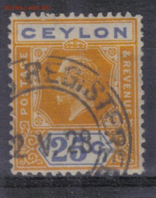 Британский Цейлон 1912-33гг 25с до 13.09 22.00мск - Британский Цейлон 1912-33гг 25с $2