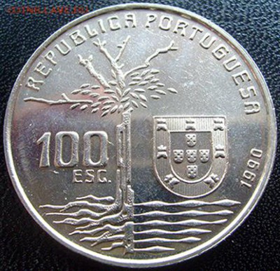 Португалия_100 эскудо 1990 "Камилу Бранку"; 13.09_22.42мск - 10675