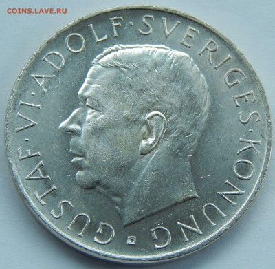 Швеция 5 крон 1952 70-ие Густава VI, до 21.09.16 в 22:00 МСК - 4120