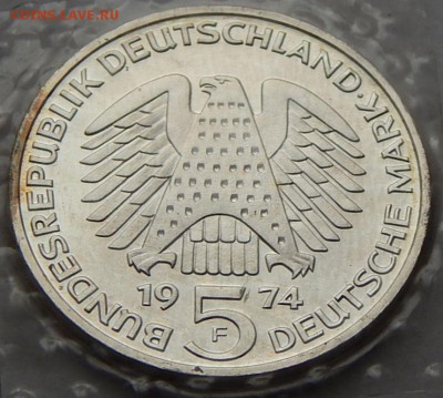 ФРГ 5 марок 1974 25 лет конституции, до 22.09.16 в 22:00 МСК - 4318