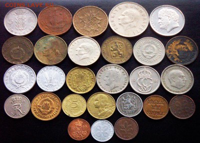 54 разные зарубежные монеты (см. описание). До 16.09_22.01мс - 2