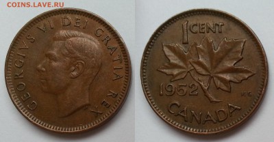 1 цент Канады Георг VI 1952 г. - 22:00 мск 23.09 - 20160917_105515
