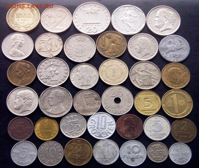 76 разных зарубежных монет (см. описание). До 17.09_22.05мс - 4